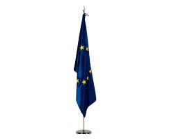 Bandera europea oficial bordada en raso