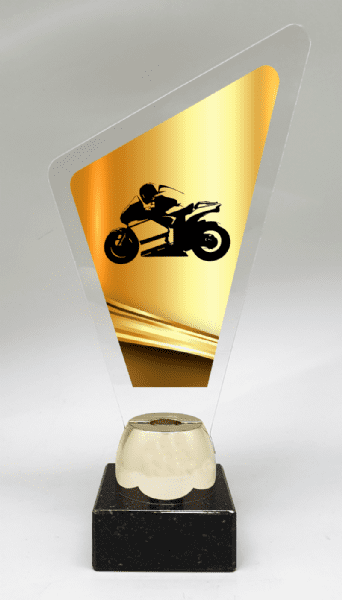 Trofeo metacrilato motociclismo