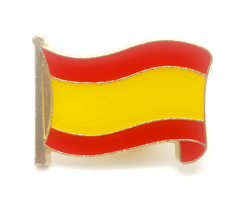 pin bandera España ondeante
