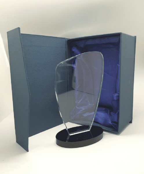 Trofeo cristal transparente