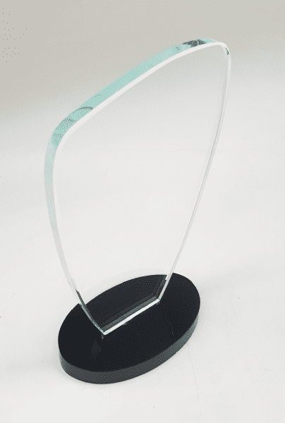 Trofeo cristal transparente